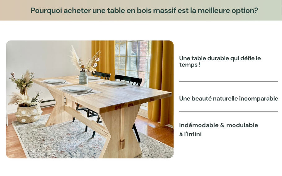 Pourquoi acheter une table en bois massif est la meilleure option ?